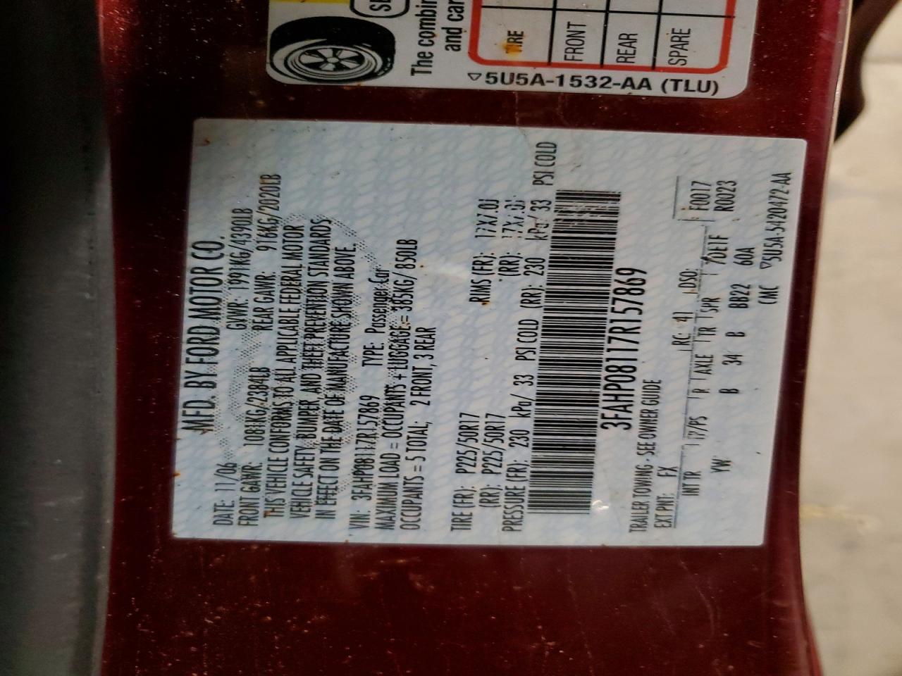 2007 FORD FUSION