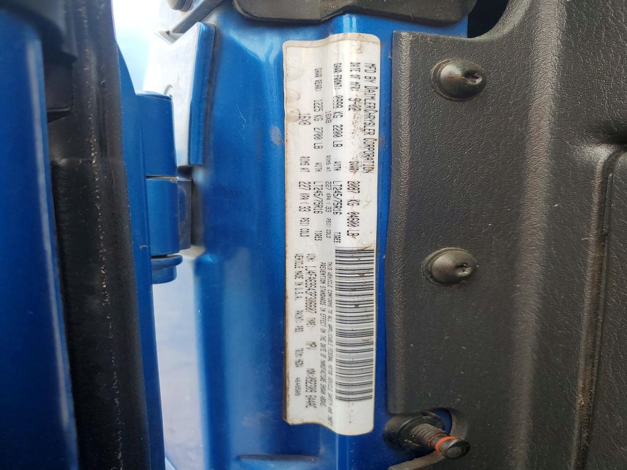 2003 JEEP WRANGLER