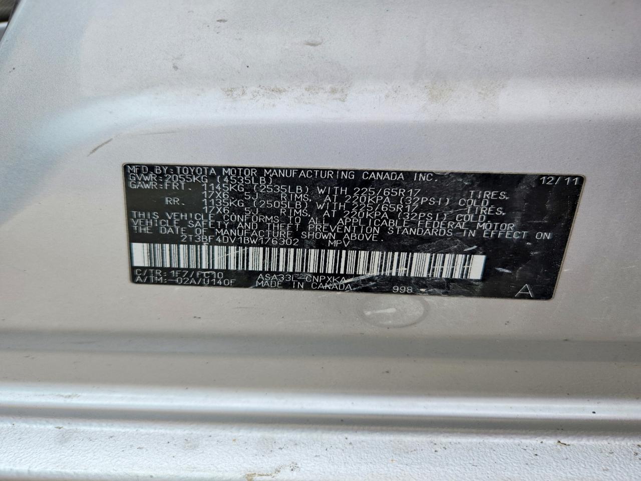 2011 TOYOTA RAV4
