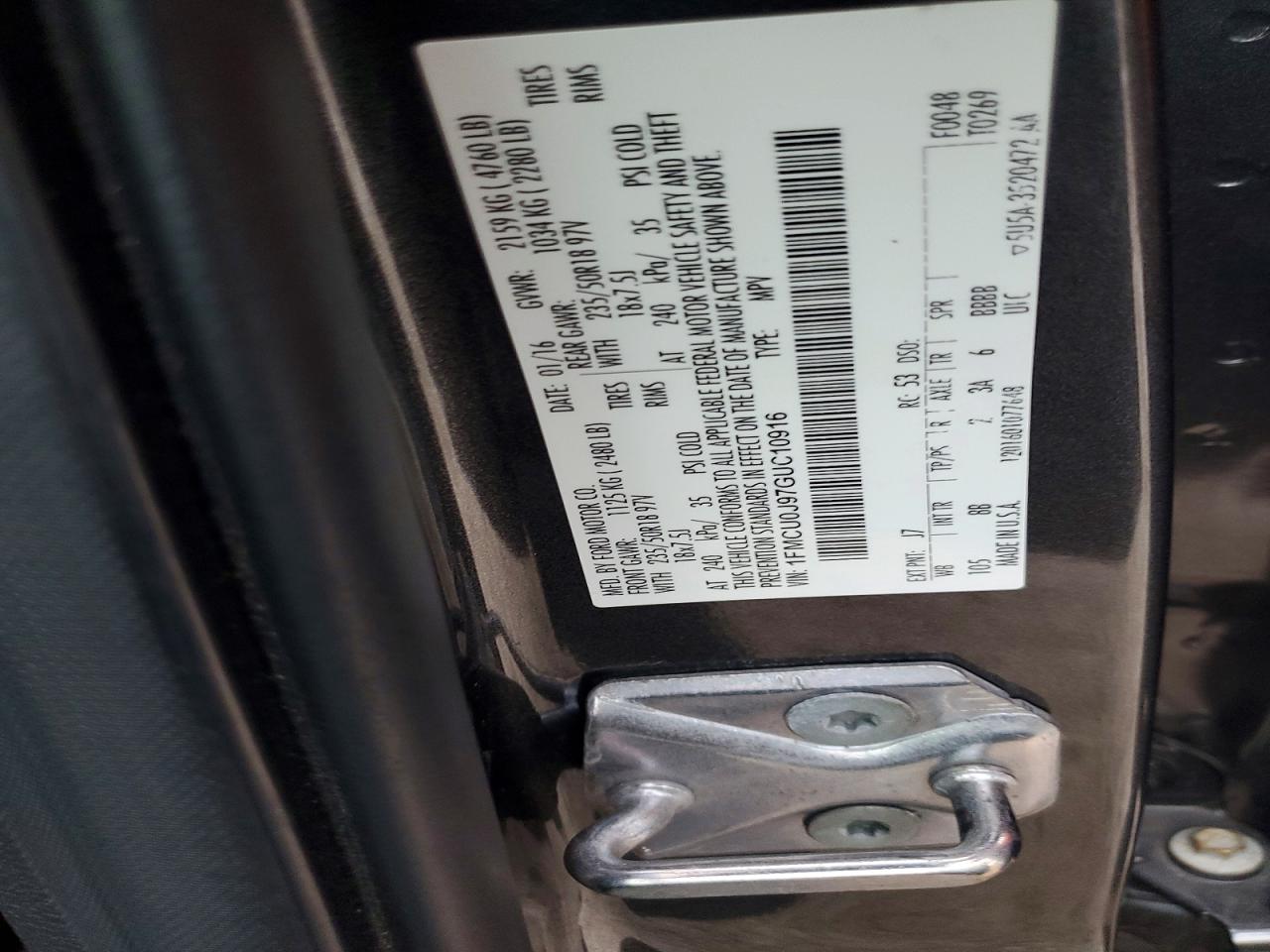 2016 FORD ESCAPE
