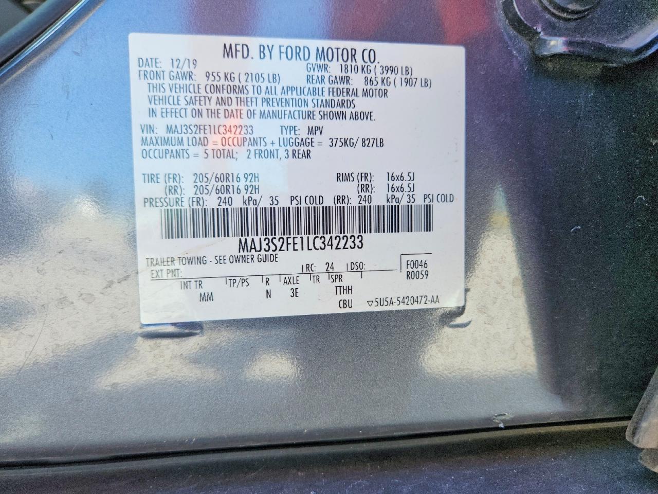 2020 FORD ECOSPORT