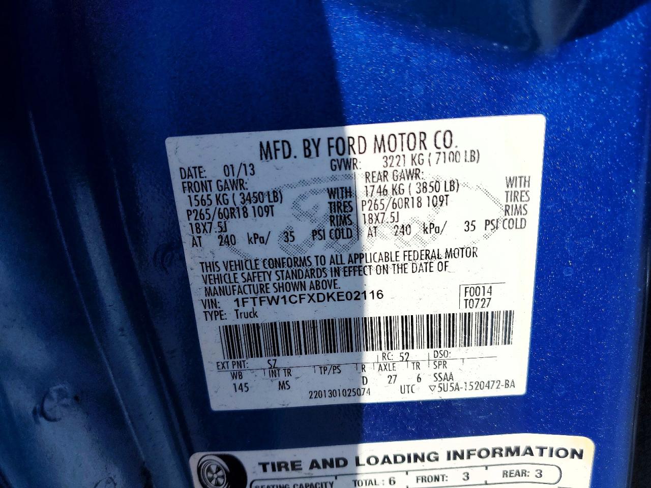 2013 FORD F150