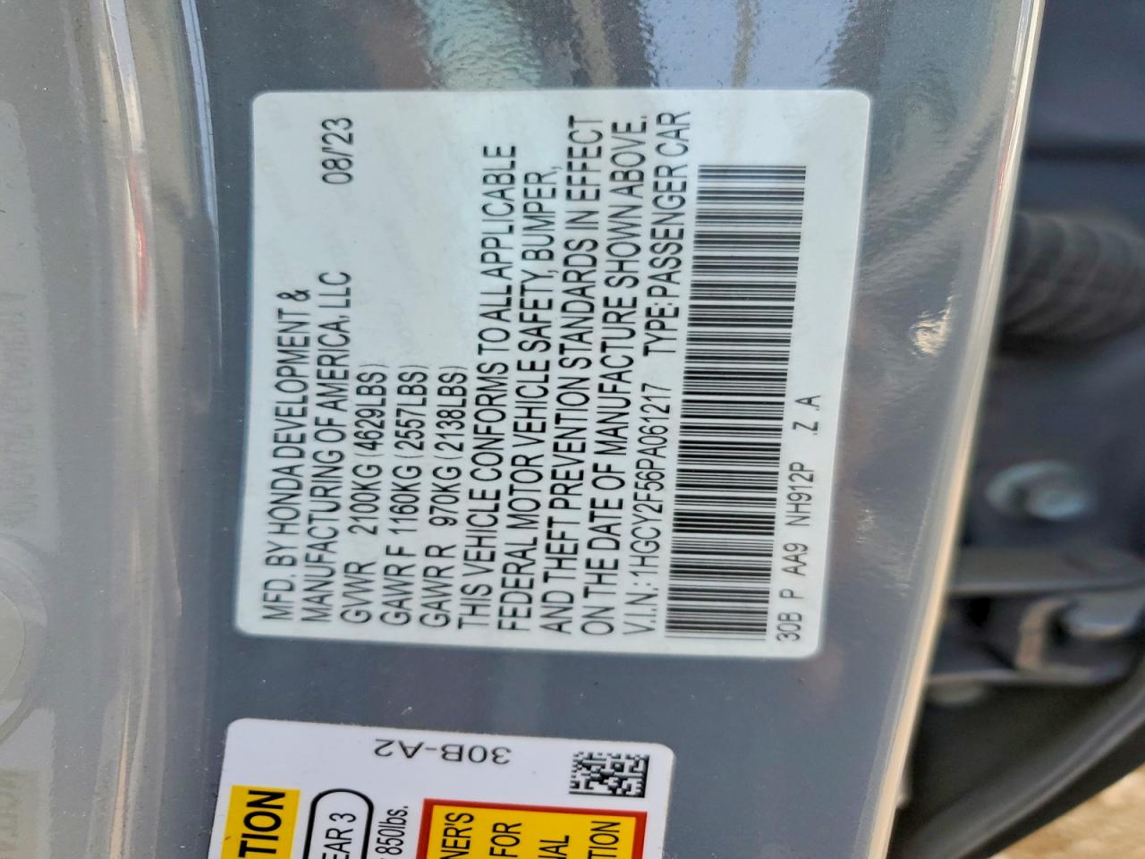 2023 HONDA ACCORD
