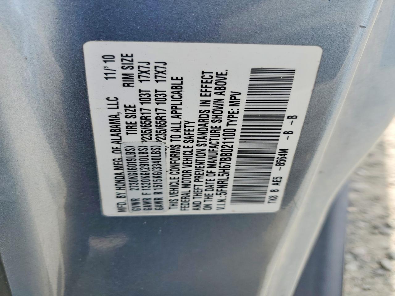 2011 HONDA ODYSSEY