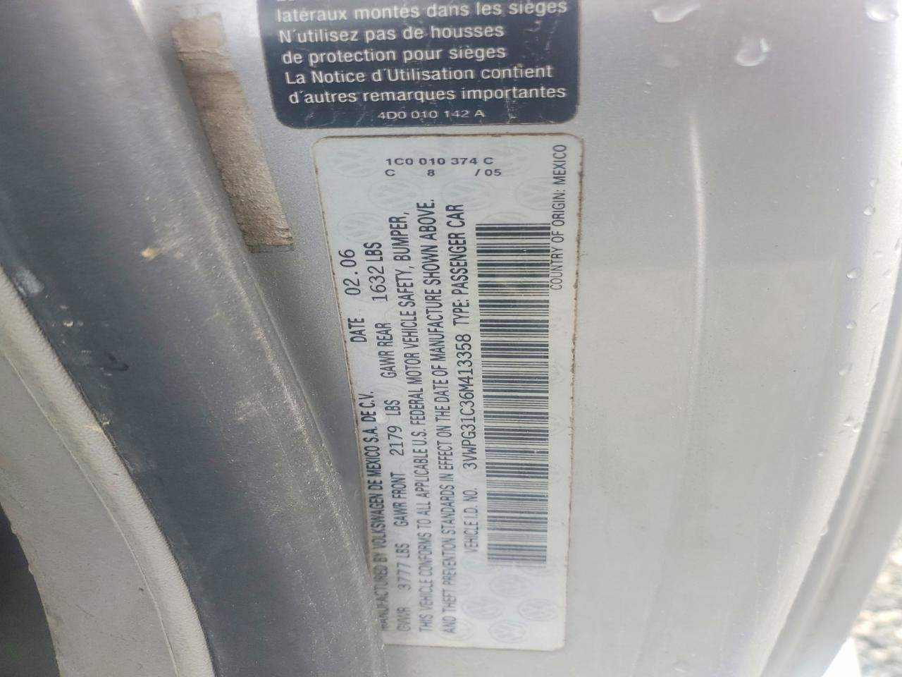 2006 VOLKSWAGEN BEETLE