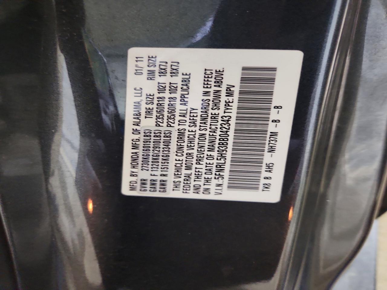 2011 HONDA ODYSSEY