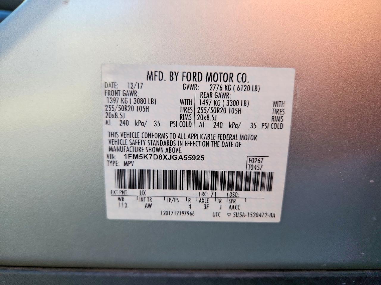2018 FORD EXPLORER