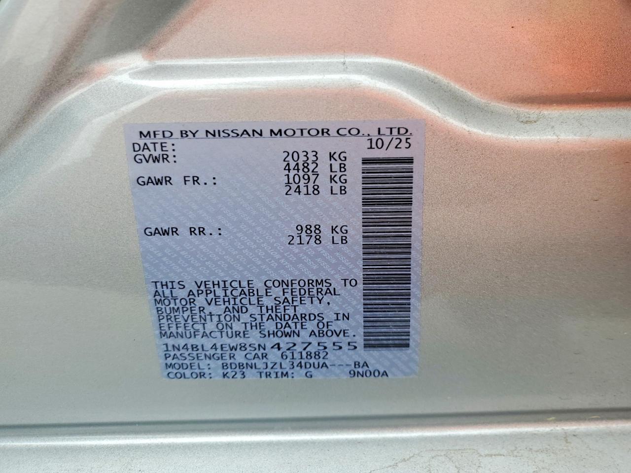 2025 NISSAN ALTIMA