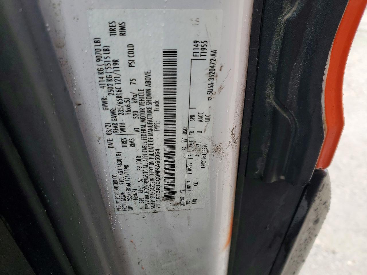2021 FORD TRANSIT
