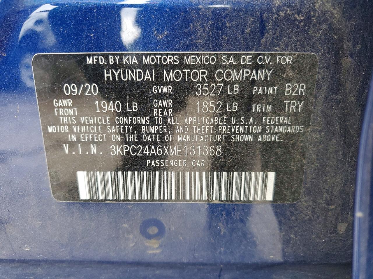 2021 HYUNDAI ACCENT