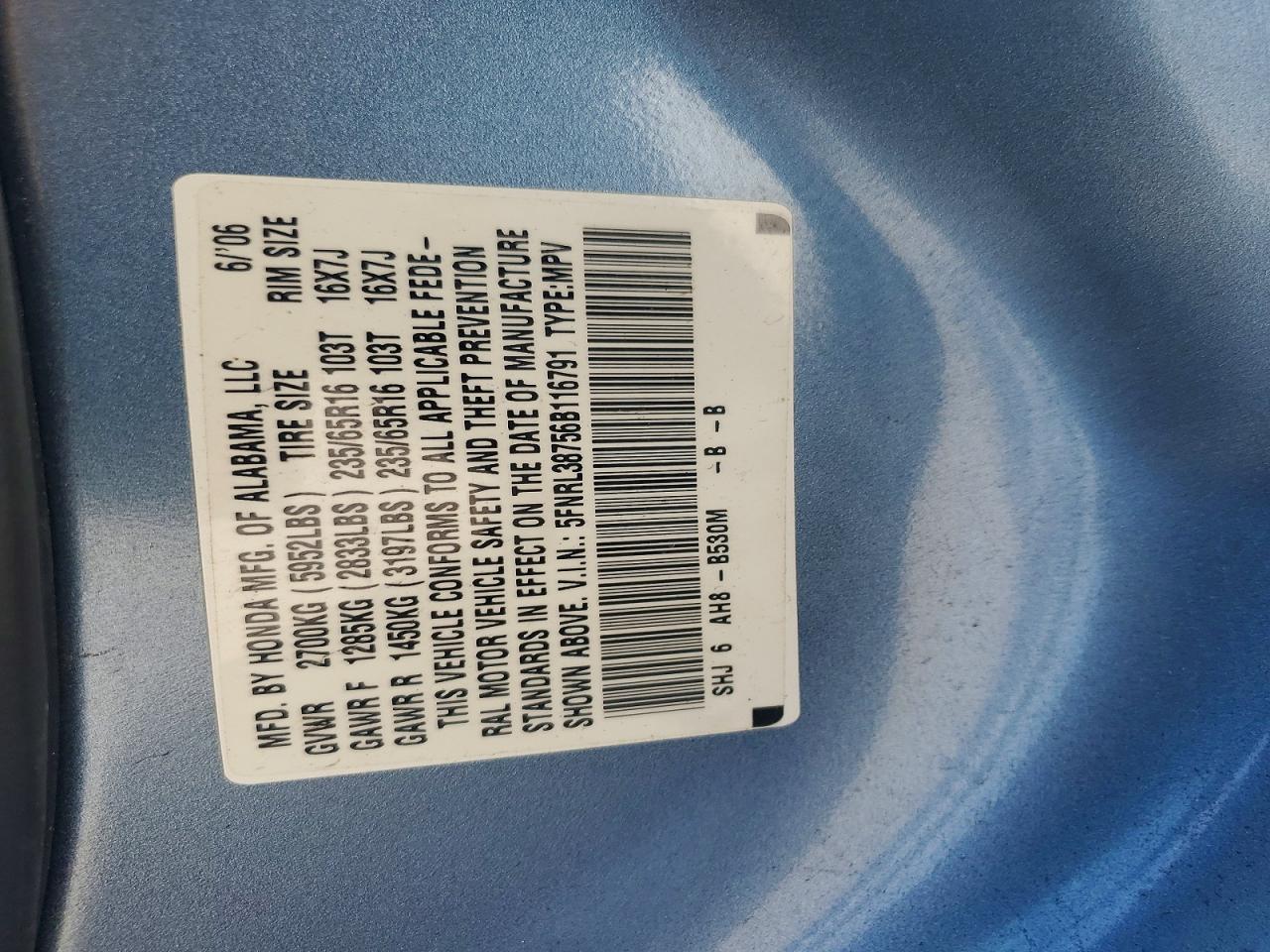 2006 HONDA ODYSSEY
