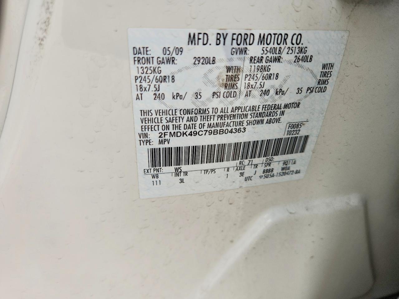 2009 FORD EDGE