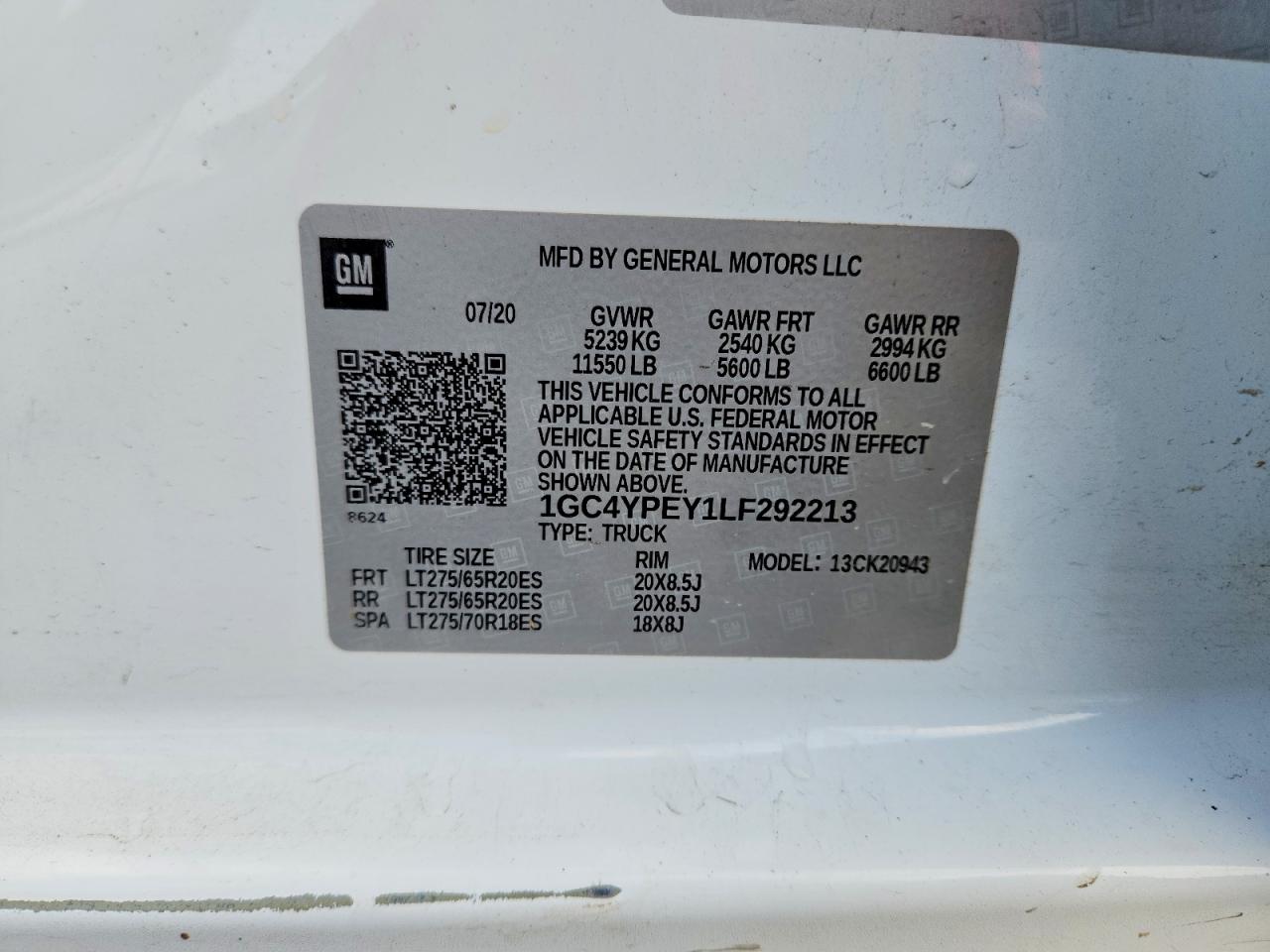 2020 CHEVROLET SILVERADO