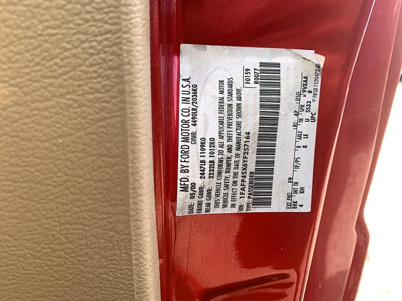 2000 FORD MUSTANG