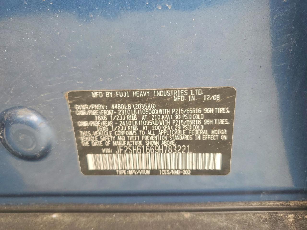 2009 SUBARU FORESTER