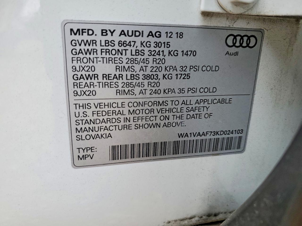 2019 AUDI Q7