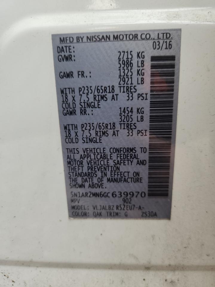 2016 NISSAN PATHFINDER
