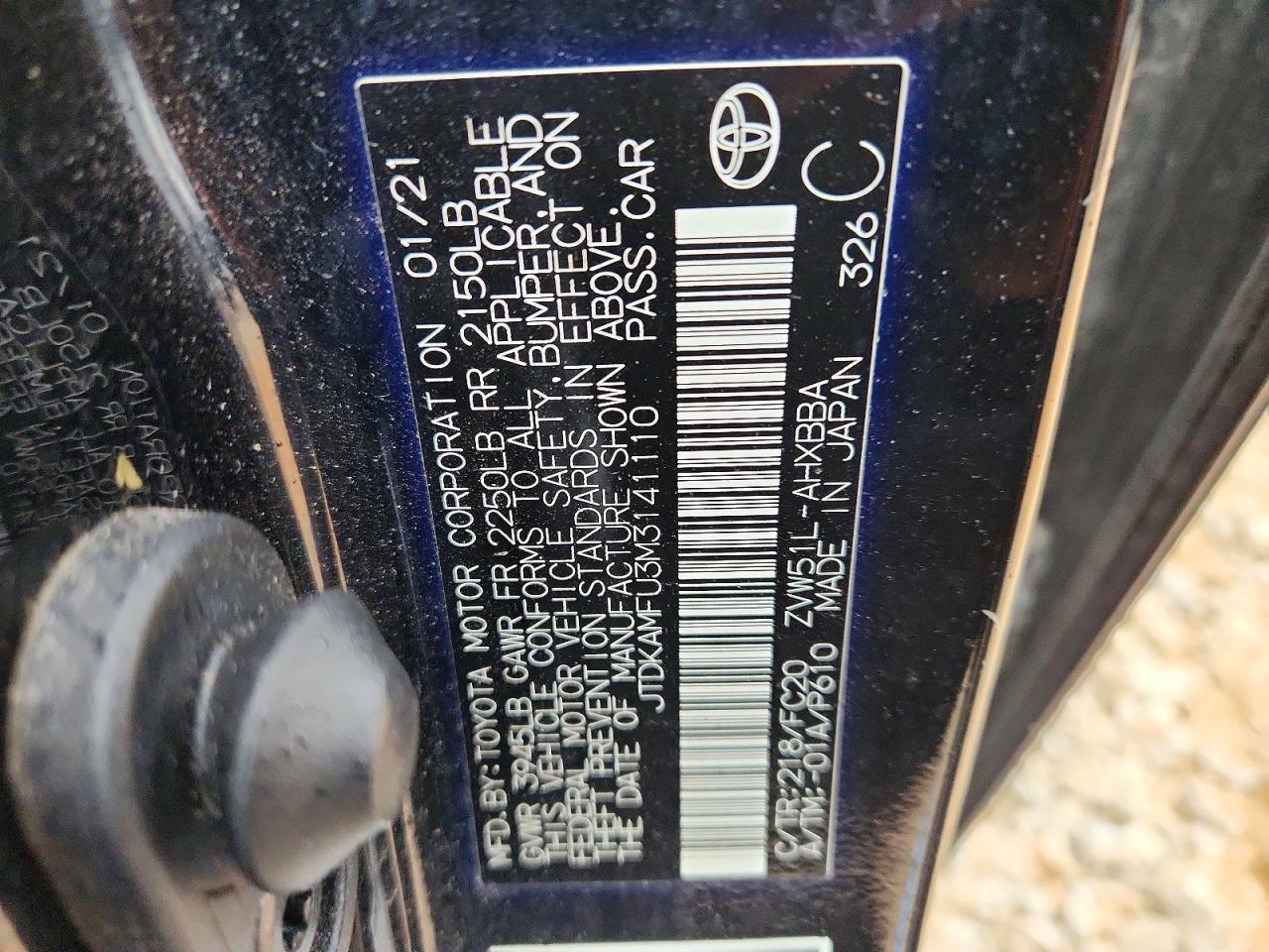2021 TOYOTA PRIUS