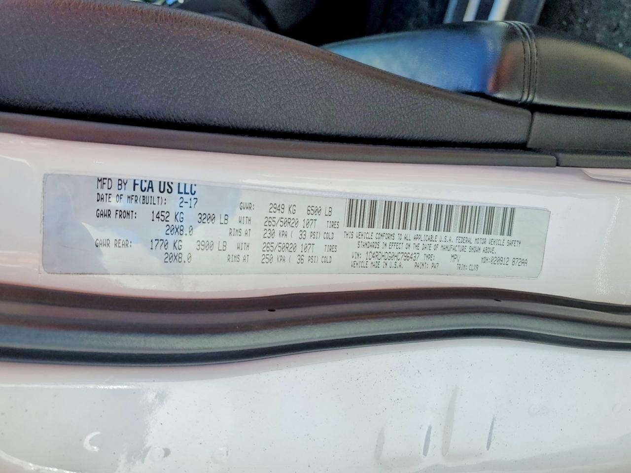 2017 DODGE DURANGO