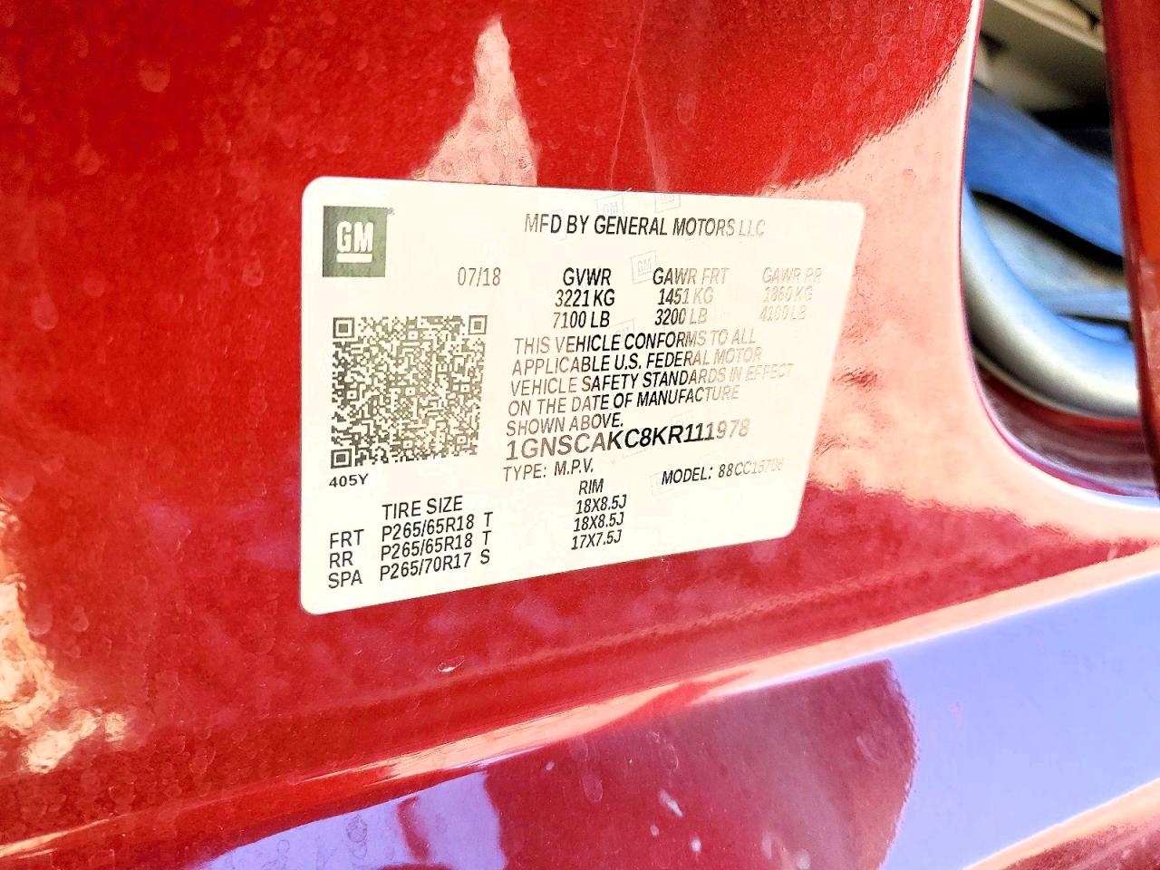 2019 CHEVROLET TAHOE