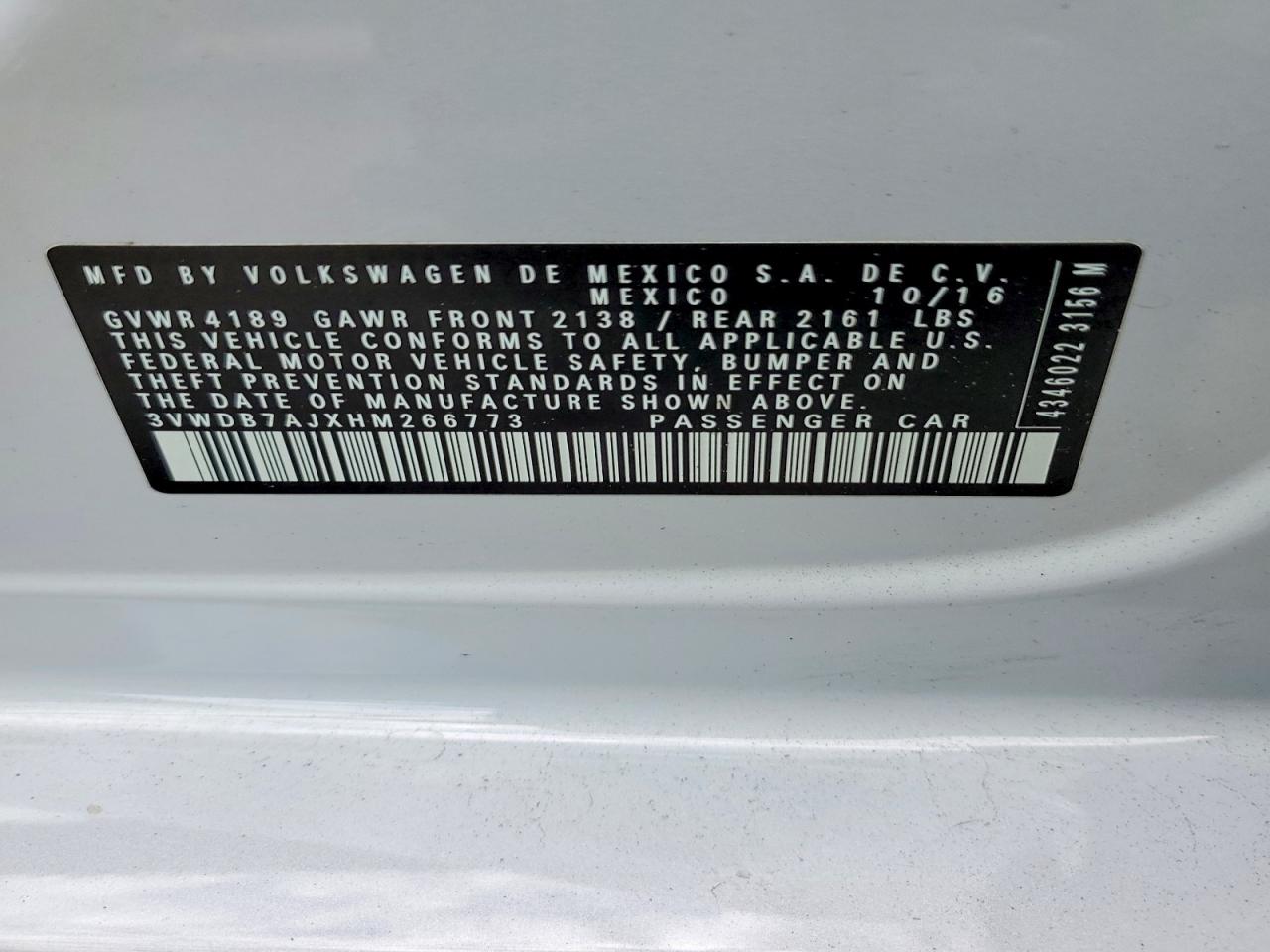 2017 VOLKSWAGEN JETTA