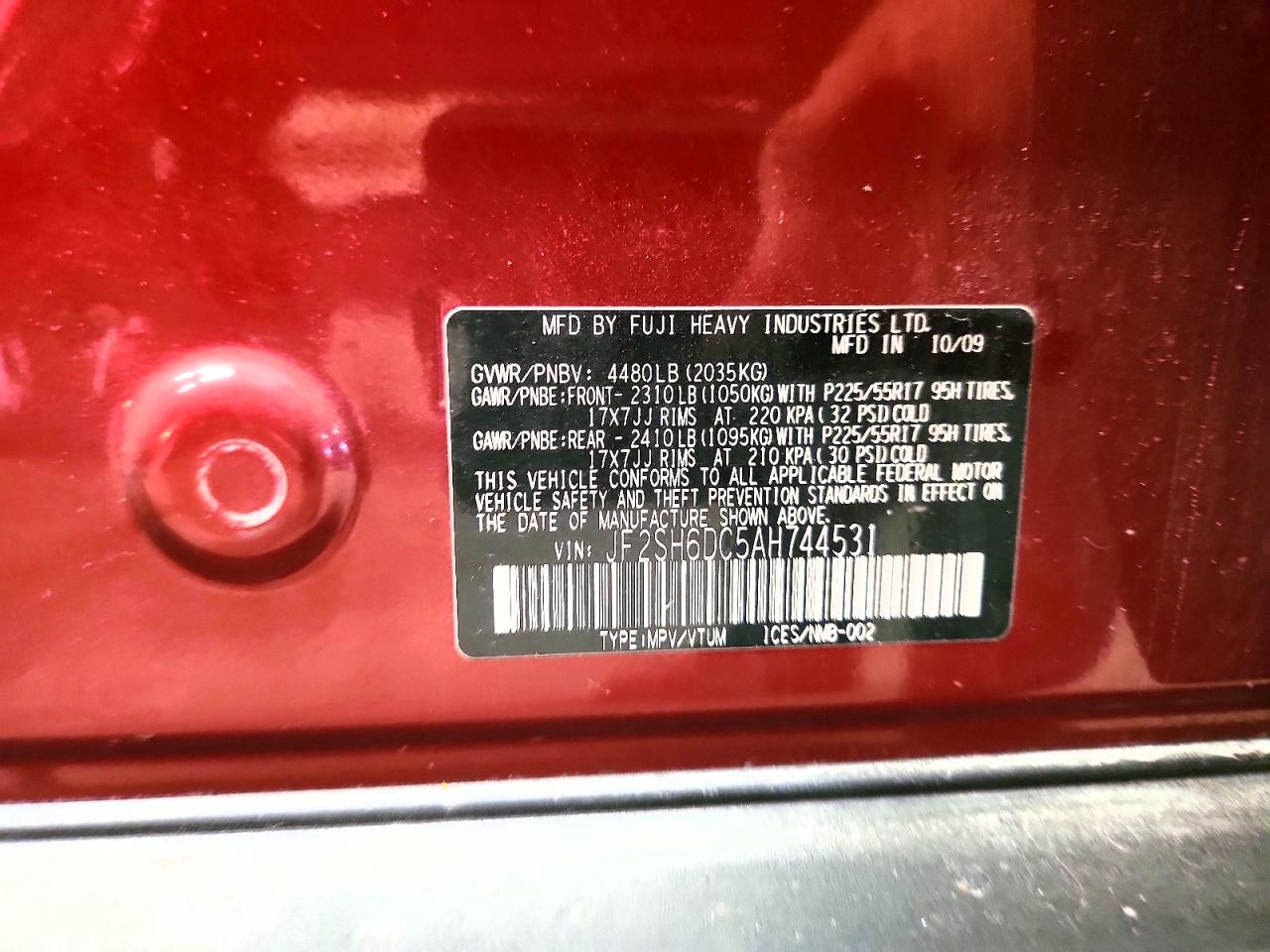 2010 SUBARU FORESTER