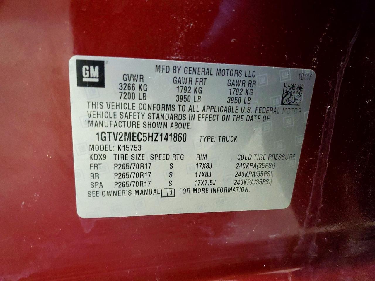 2017 GMC SIERRA