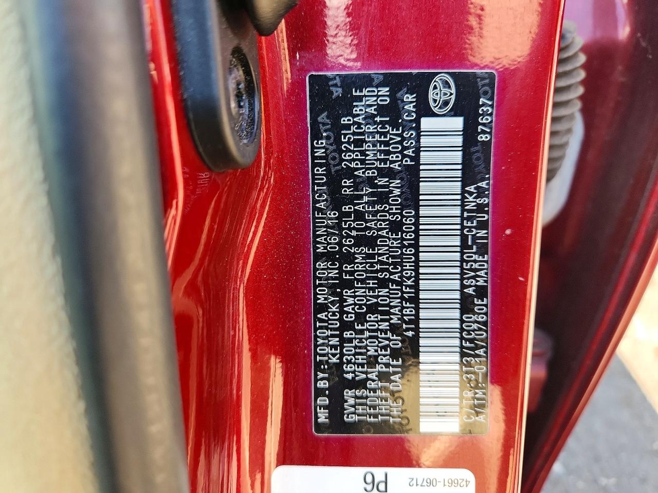 2017 TOYOTA CAMRY