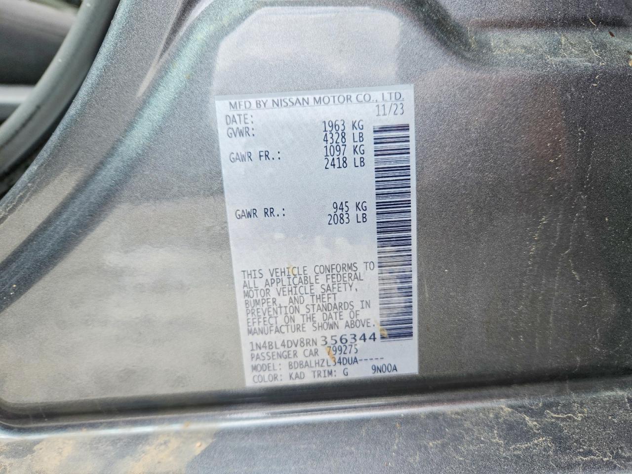 2024 NISSAN ALTIMA