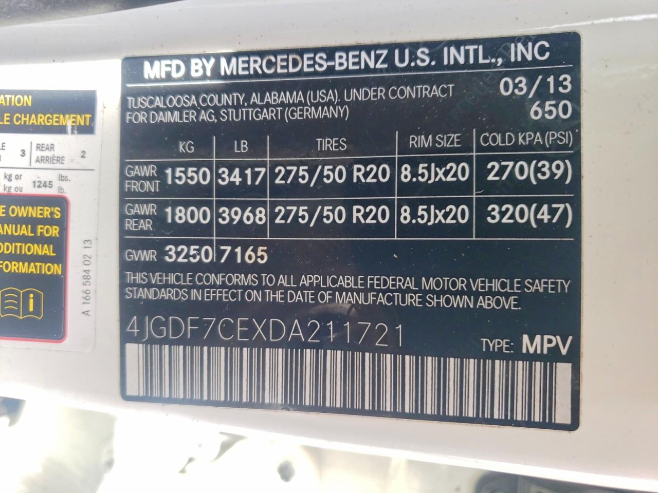 2013 MERCEDES-BENZ GL-CLASS