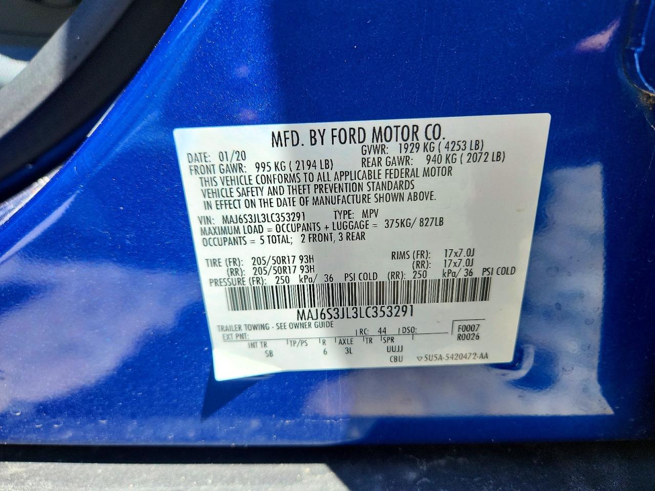 2020 FORD ECOSPORT