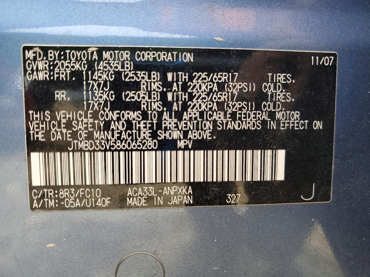 2008 TOYOTA RAV4