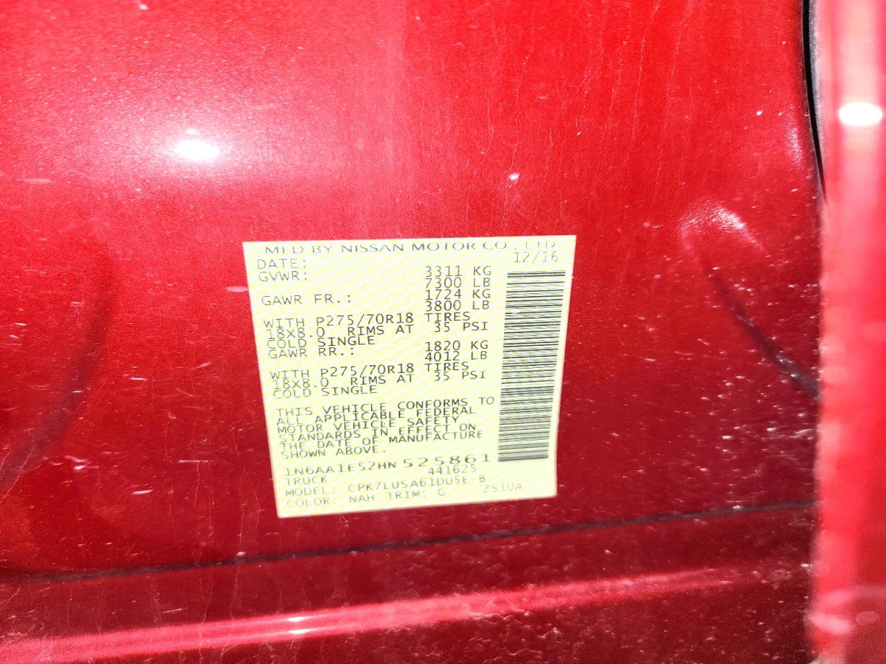 2017 NISSAN TITAN