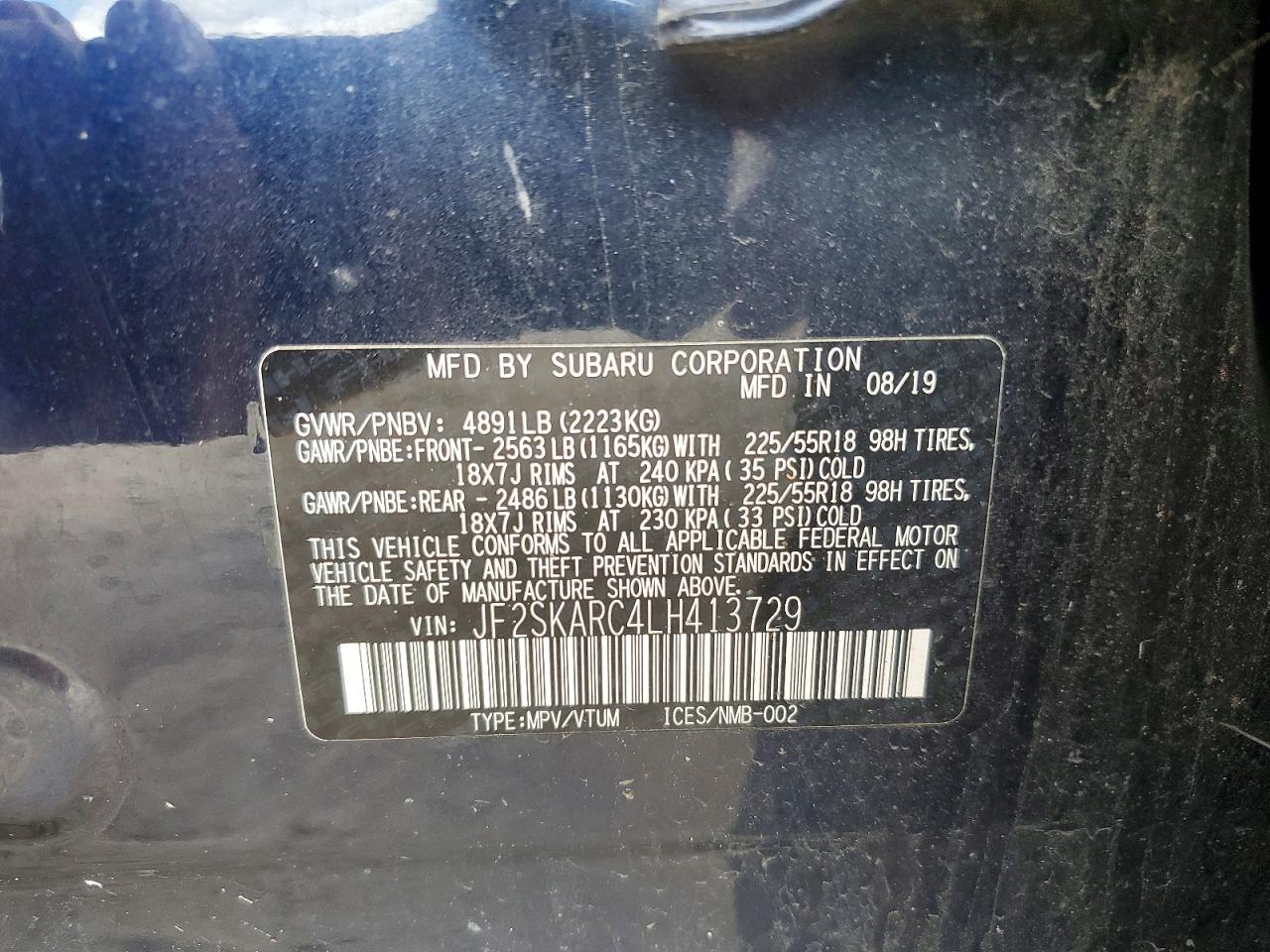 2020 SUBARU FORESTER