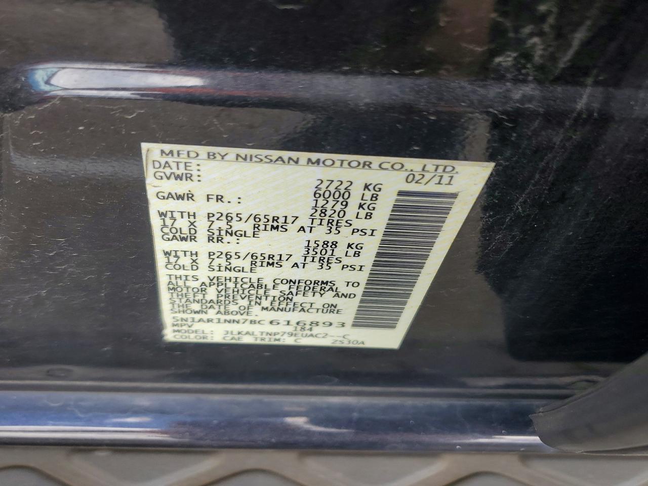 2011 NISSAN PATHFINDER