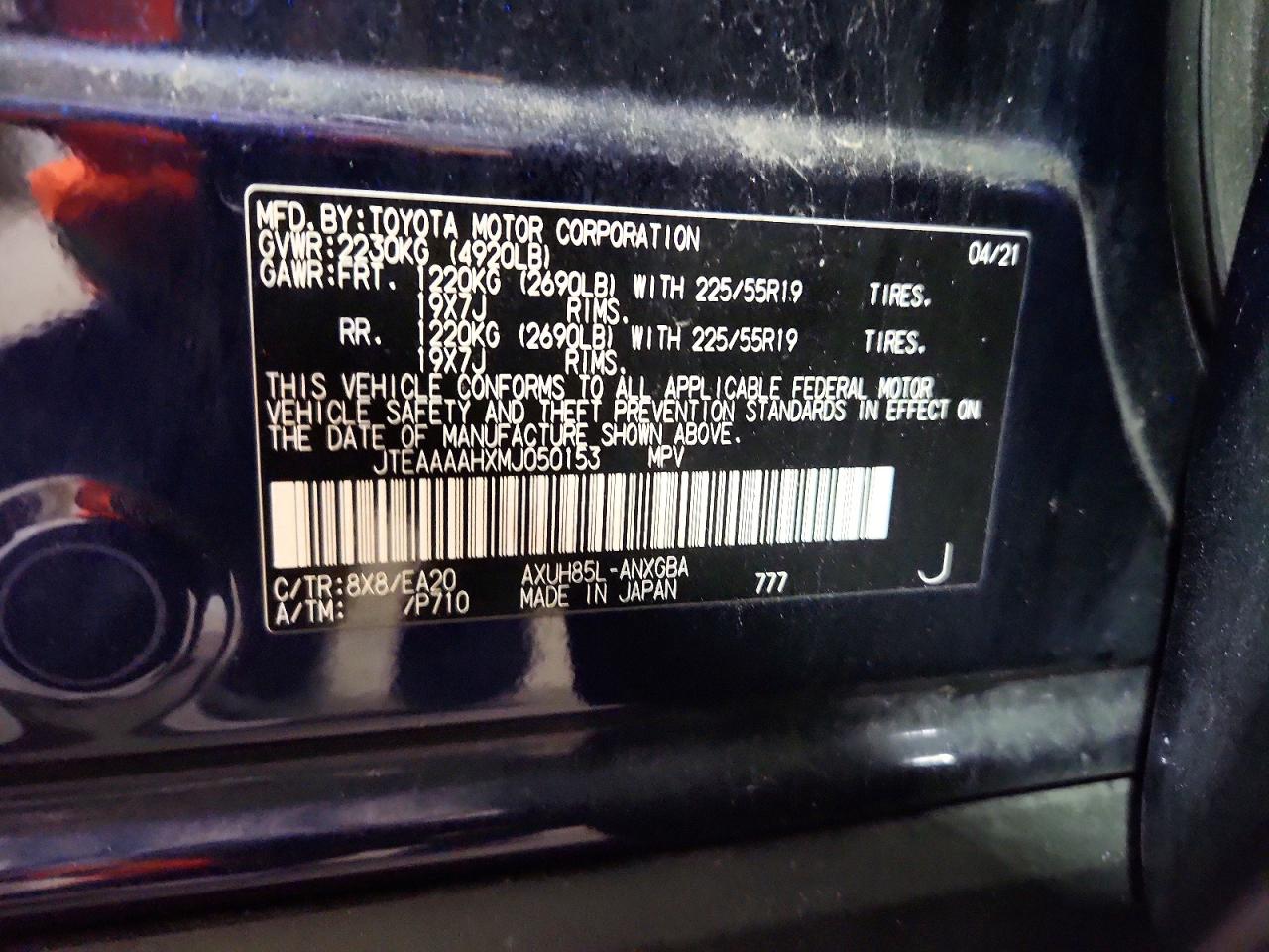 2021 TOYOTA VENZA