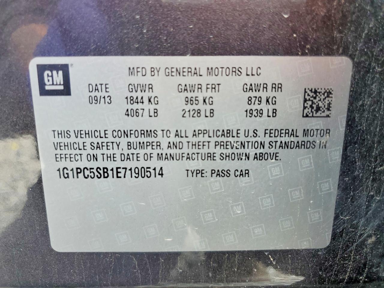 2014 CHEVROLET CRUZE