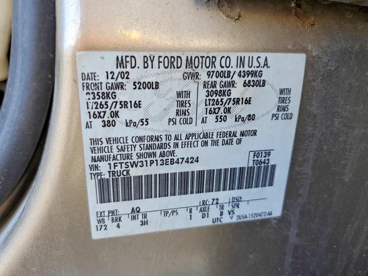 2003 FORD F350