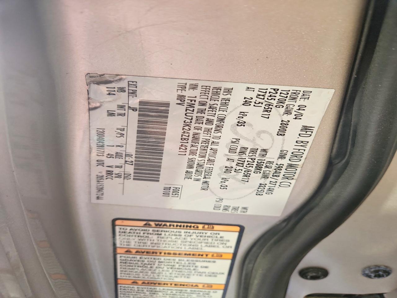 2004 FORD EXPLORER