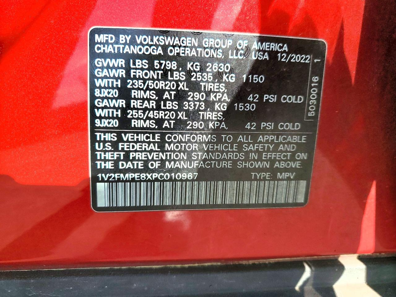 2023 VOLKSWAGEN ALL OTHER