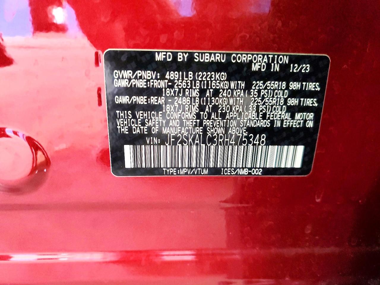 2024 SUBARU FORESTER