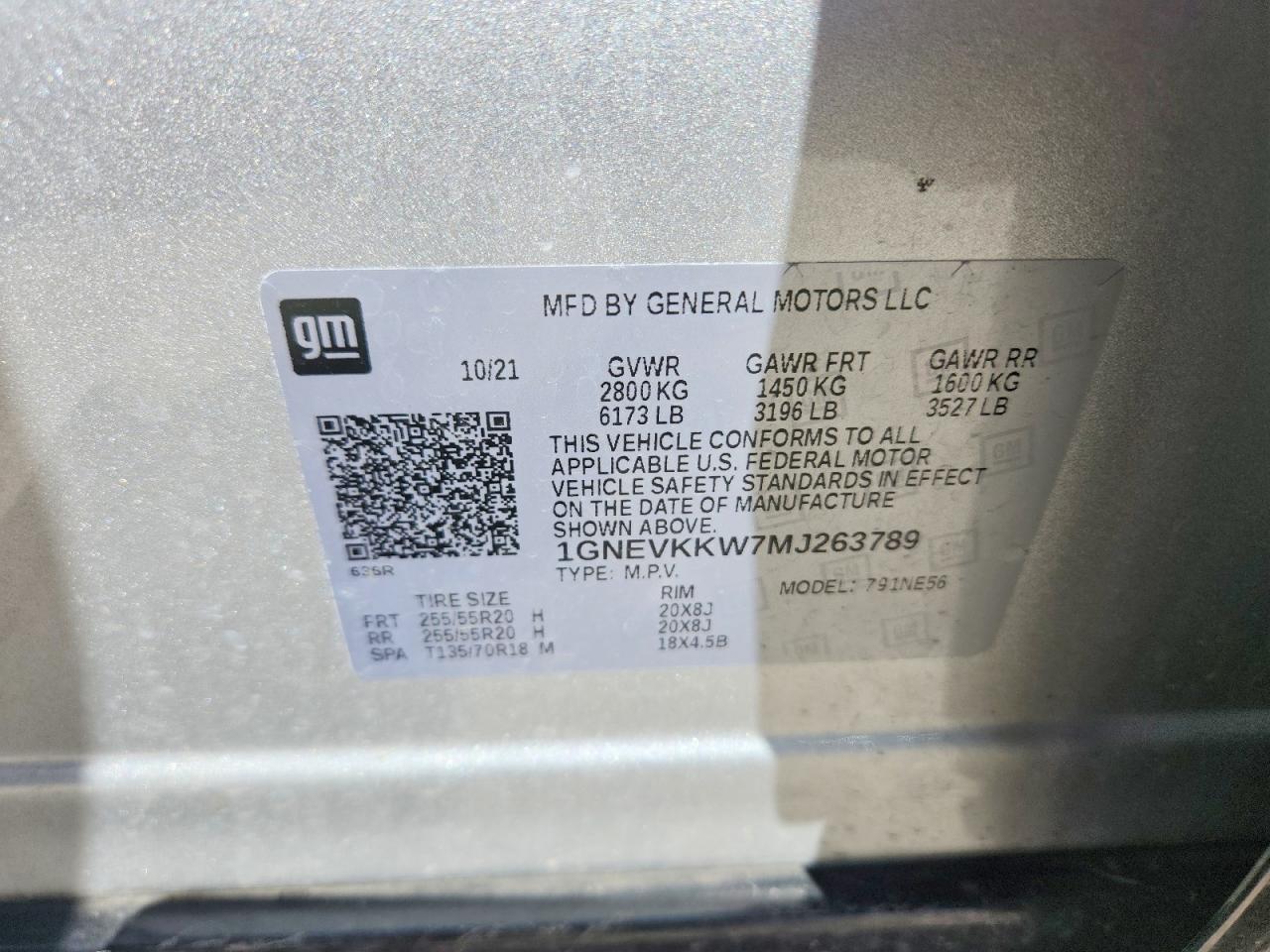 2021 CHEVROLET TRAVERSE