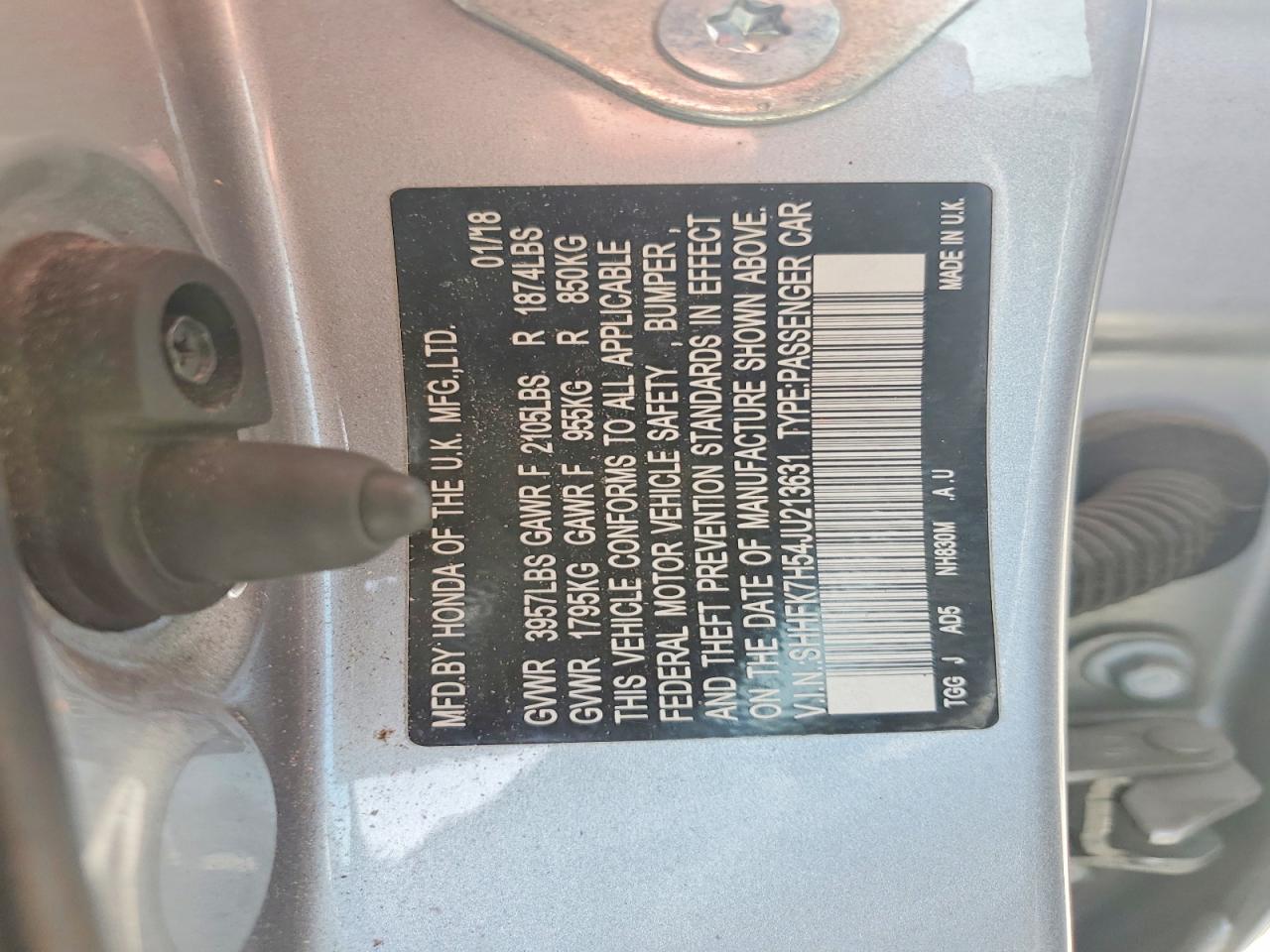 2018 HONDA CIVIC