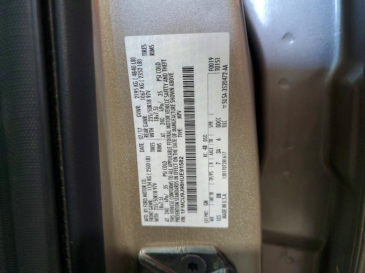 2017 FORD ESCAPE
