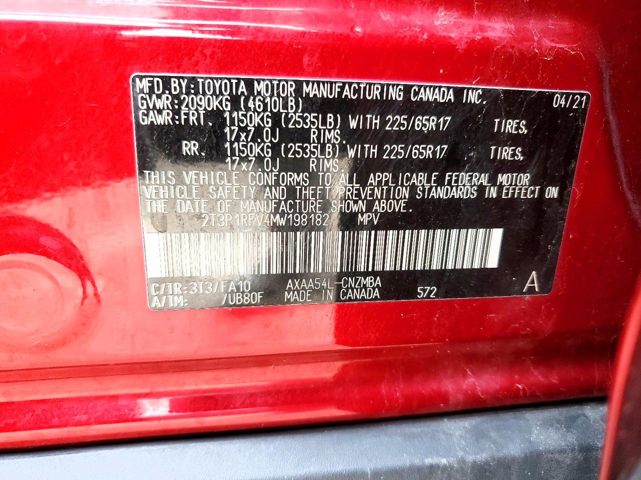 2021 TOYOTA RAV4