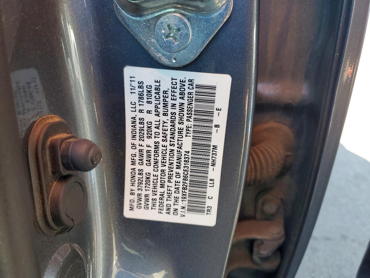 2012 HONDA CIVIC