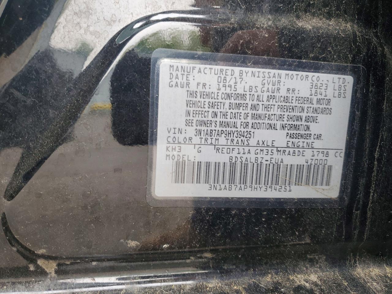 2017 NISSAN SENTRA