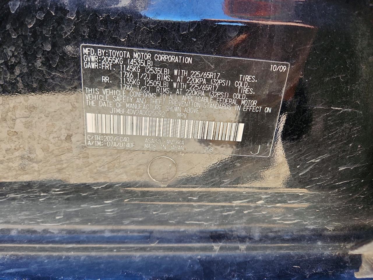 2010 TOYOTA RAV4
