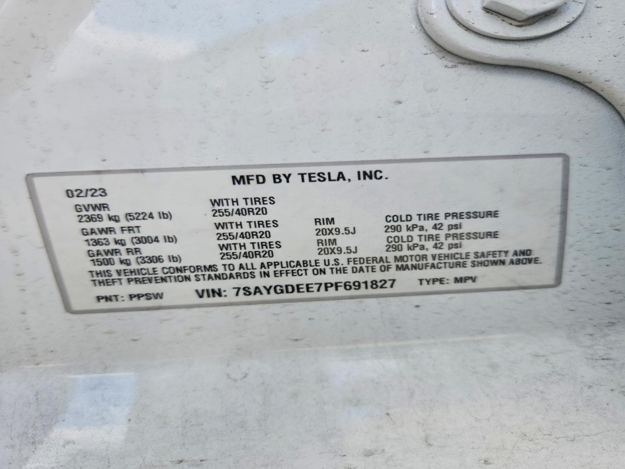 2023 TESLA MODEL Y
