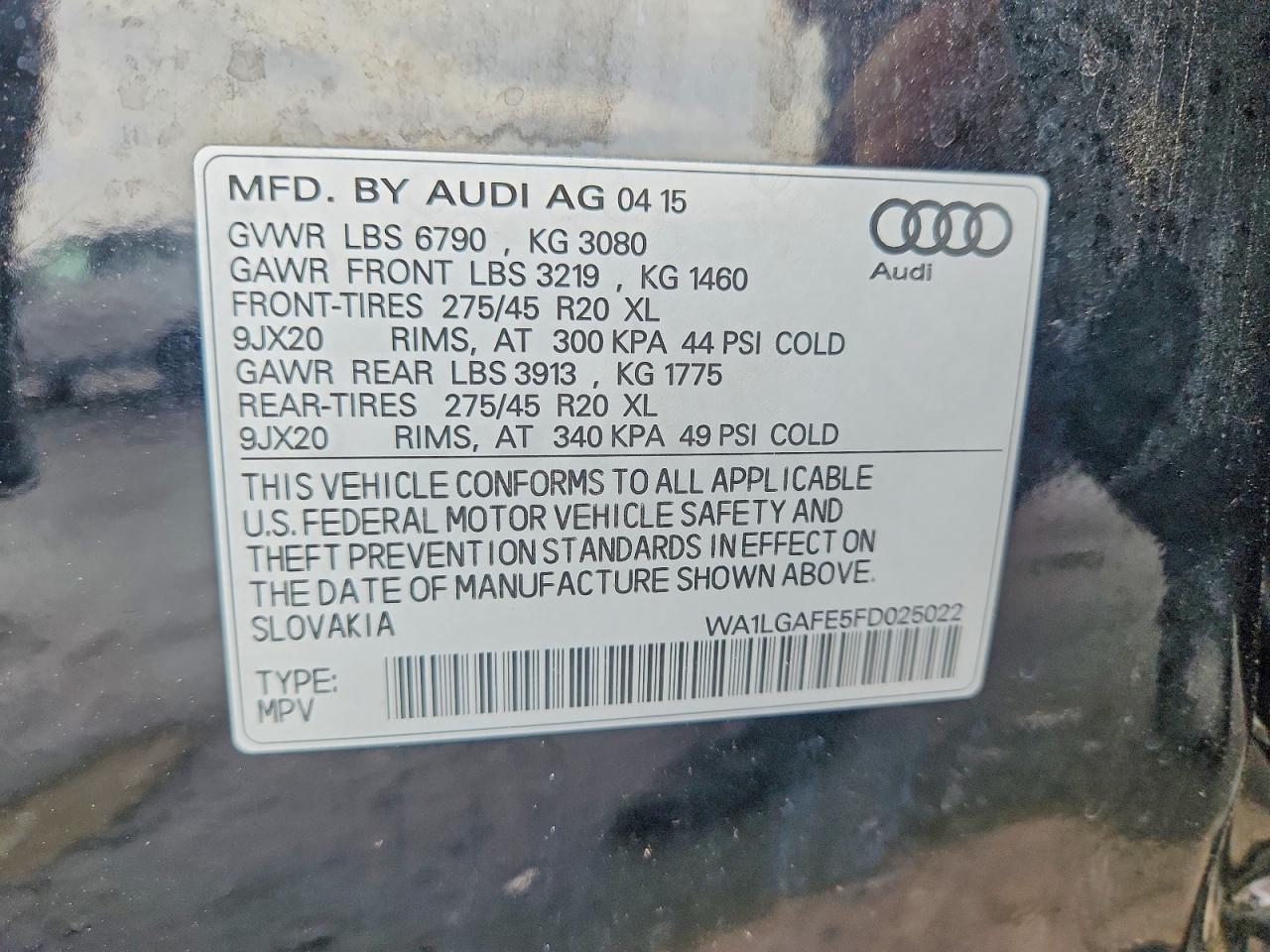 2015 AUDI Q7